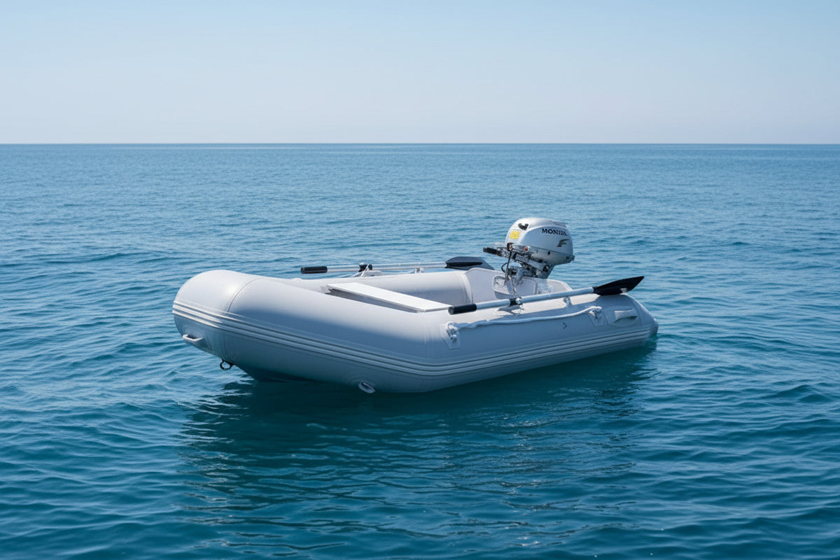 Inflatable dinghy 230M with Honda 2.3hp outboard – Inflatable Dinghies