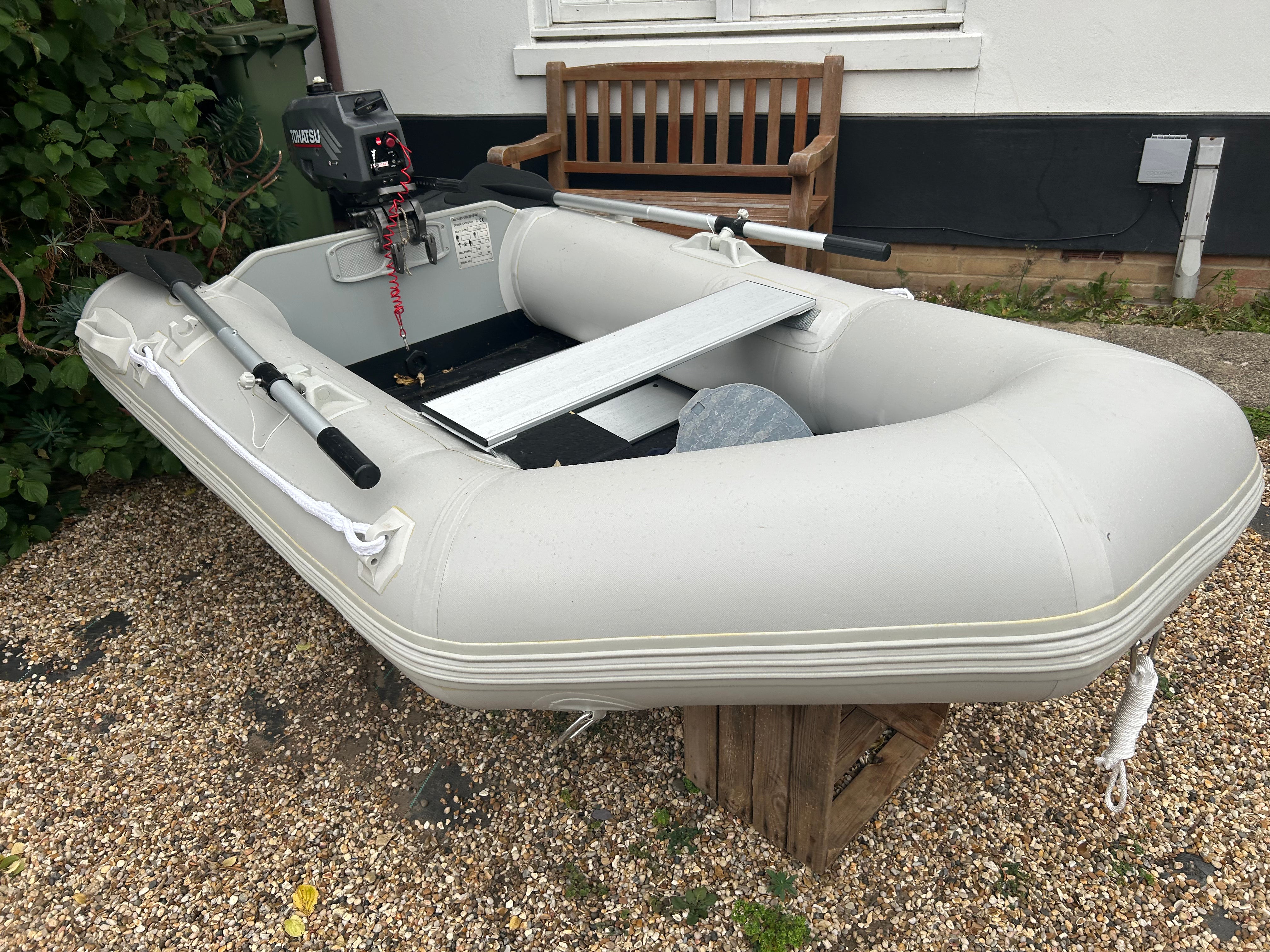 Inflatable dinghy 230 with Tohatsu 3.5hp outboard. – Inflatable Dinghies